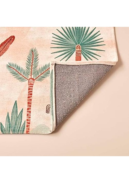 Kids Hayvan BASKILI%100 Kilim, Somon, 80X150 cm fiyatları