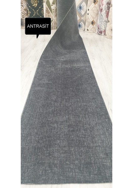 Antrasit Kaymaz Tabanlı Rulo Halı, Yolluk, Gri, Şık ve Dayanıklı Tasarım fiyatları