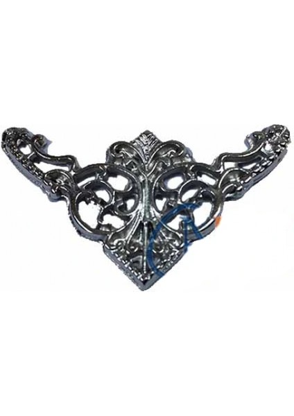 Dekoratif Köşe Süsü, Köşelik - Küçük, 19X34MM, Nikel, 100 Adet