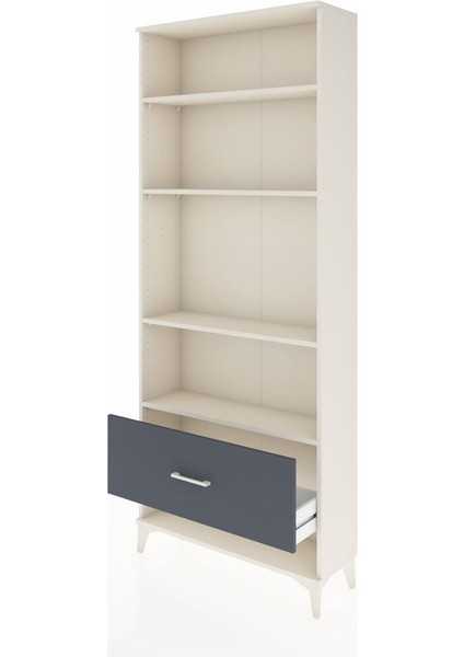 Arges Dolap 4 Raflı Tek Çekmeceli 88X30X221 Aytaşı-Antrasit fırsatları