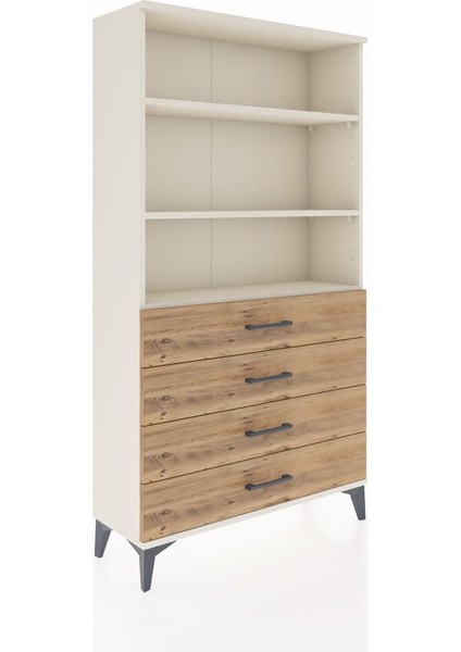 Arges Dolap 3 Raflı 4 Çekmeceli 88X30X163 Aytaşı-Çam fiyatları