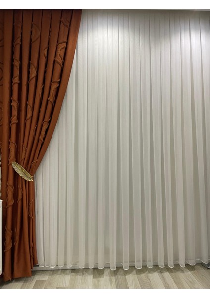 Taç Soft Bambu Ağır Gramajlı Şantuklu 1/3 Kat Sık Pileli Tül Perde Her Odaya Uygun Ütü Istemeyen fırsatları