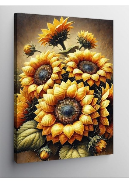 Kanvas Tablo Ayçiçekleri ve Doğanın Canlılığı, 100 x 140