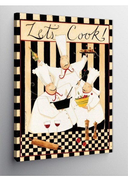 Kanvas Tablo Aşçılar Mutfak Temalı, 50CM x 70CM
