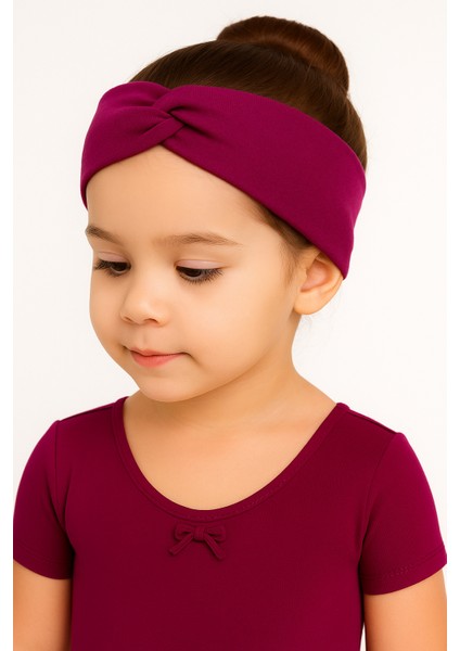 Bordo Coton Pamuklu Kumaş Saç Bandı