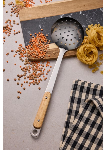 Gaia Silver Ahşap Saplı 5 Parça Servis Seti 18/10 Paslanmaz Çelik indirimleri