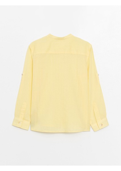 Yeni Sezon Hakim Yaka Basic Uzun Kollu Erkek Çocuk Gömlek modelleri