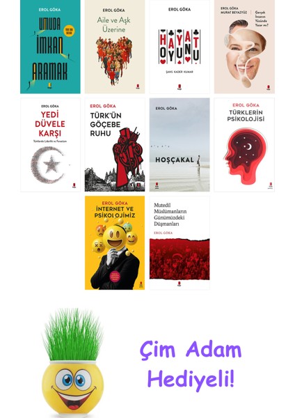 Erol Göka 10 Kitap Seti + Çim Adam Hediye