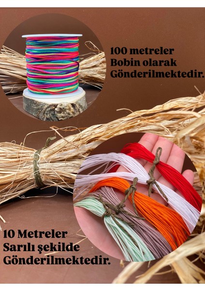 Paraşüt Ipi 1 mm 1.kalite (1 Bobin 100 Metre) Vizon Renk Takı Bileklik Ipi modelleri