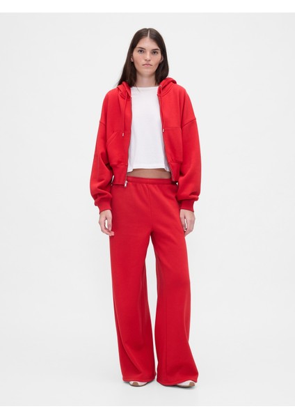 Kadın Kırmızı Vintagesoft Fermuarlı Wedge Sweatshirt modelleri