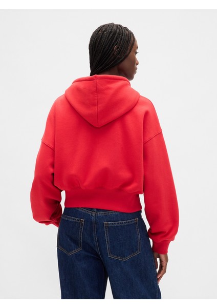 Kadın Kırmızı Vintagesoft Fermuarlı Wedge Sweatshirt indirimleri