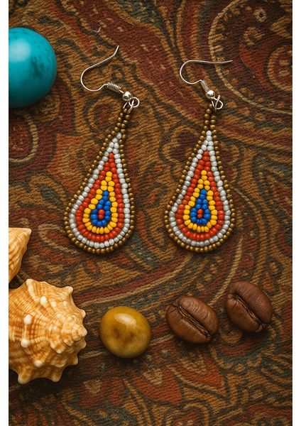 Sade Boncuklu Damlacık Küpe – Bohem & Etnik Stil fırsatları