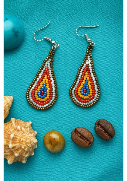 Sade Boncuklu Damlacık Küpe – Bohem & Etnik Stil indirimleri