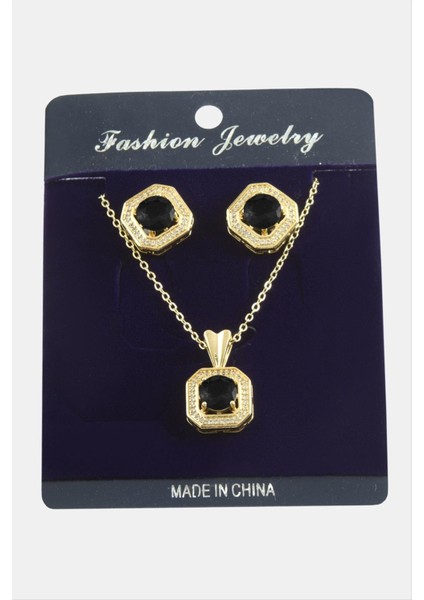 Kare Zirkon Taşlı Set Kolye fiyatları