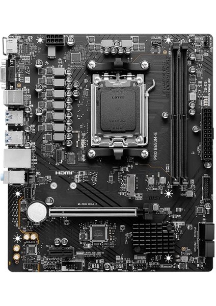 Msı Pro B650M-E Ddr5 6800MHZ 1xvga 1xhdmı 1xm.2 USB 3.2 Matx Am5(Amd Am5 9000/8000/7000 Serileri Ile Uyumlu) fiyatları