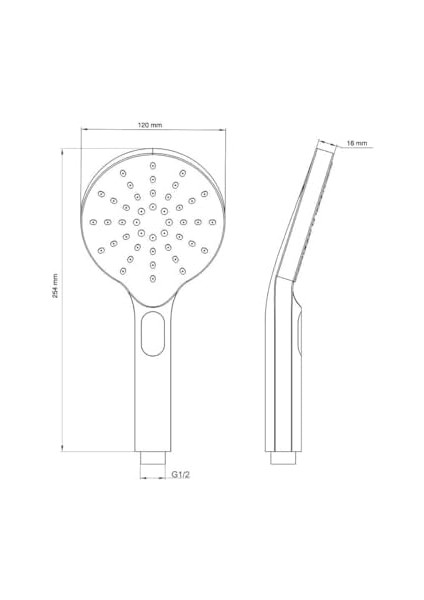 El Duş Başlığı 3 Fonksiyonlu Oval KE121 fiyatları