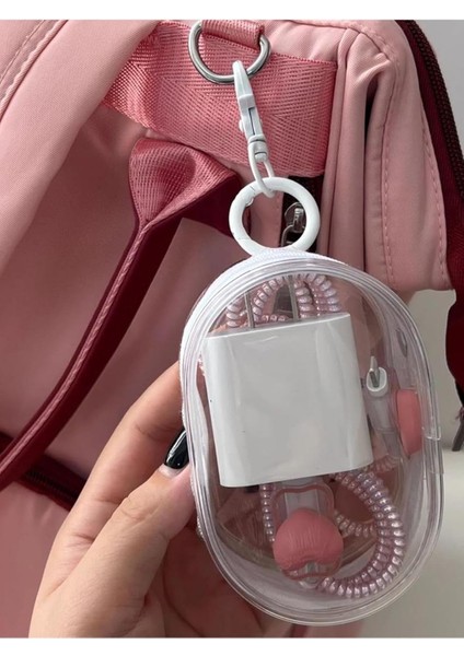 Mini Çanta Kulaklık Anahtarlık Kılıf Bozuk Şarj Cihazı Cüzdanı Kablo Organizer