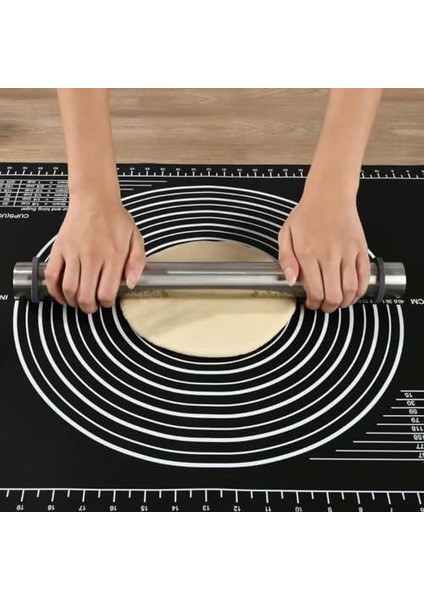Silikon Ölçekli Kullanımı Hamur Açma Matı Ekmek Mantı Makarna Hamuru Yoğurma Matı (40 * 50 Cm) modelleri