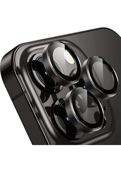 Labs 13 Pro / 13 Pro Max Screen Protector 9h Safir Cam Kamera Metal Lens Siyah, Labs