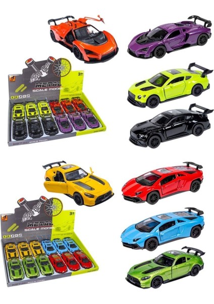 KM36201C-1-2-3-4 Vardem Çek Bırak Metal Araba 1:36