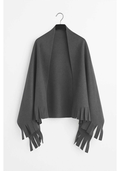 Softiva Polar Omuz Şalı 70X180 cm Unisex Kışlık Şal Antrasit Gri modelleri