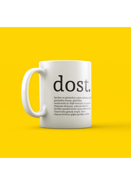 Dostlara Hediyelik Kelime Anlamlı Kupa Kupa Çay Kahve Bardağı Yüksekliği: 9,5 cm Çapı:8,5 cm Malzeme Kalınlığı 4 mm