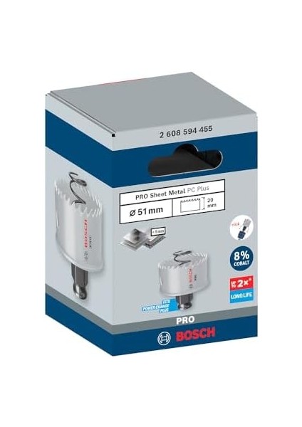 1 x Pro Sheet Metal Power Delikli Testere (Paslanmaz Çelik Levhalar, Çelik Levhalar, Ø 51 Mm, Profesyonel Aksesuar Döner Matkap/sürücü) modelleri