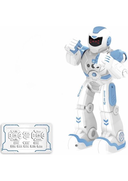 Uzaktan Kumandalı ve El Sensörlü Şarjlı LED Işık Moonwalk Yürüyen Akıllı Robot 19 Fonksiyonlu Robot