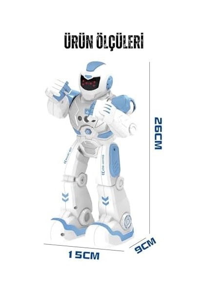 Uzaktan Kumandalı ve El Sensörlü Şarjlı LED Işık Moonwalk Yürüyen Akıllı Robot 19 Fonksiyonlu Robot modelleri