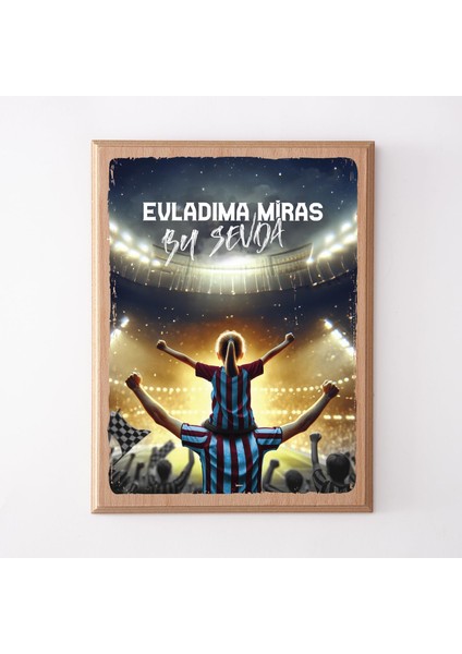 Mavi Taraftarlara Özel Ahşap Tablo 22X30 cm