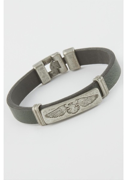 Çift Başlı Kartal Suni Deri Bileklik