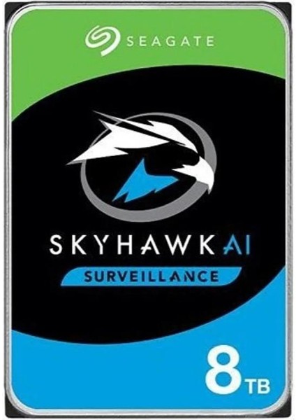 8 Tb Seagate 3.5 Skyhawk Aı Sata 7200RPM 256MB 7/24 Guvenlık ST8000VE001 (5 Yıl Resmı Dıst Garantılı)