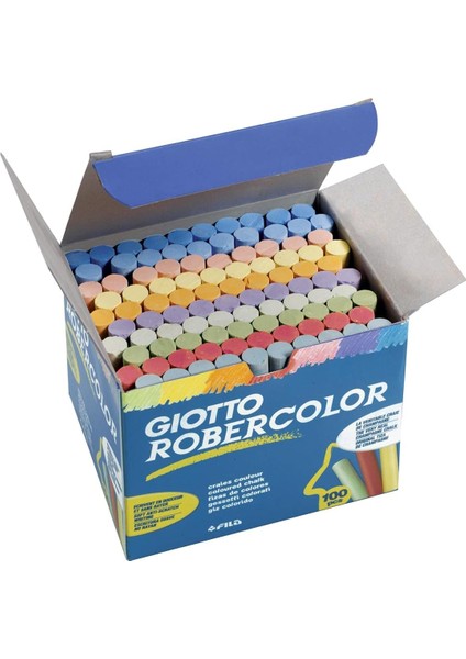 Robercolor Tebeşir, 100&APOS;LÜ Kutu, Karışık Renkler
