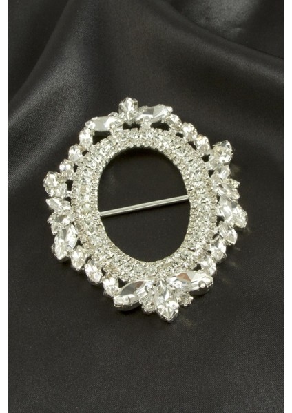 Oval Taşlı Kemer Tokası 1 Adet