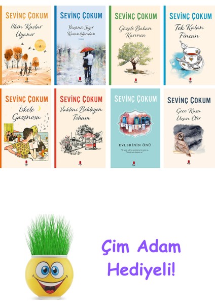 Sevinç Çokum 8 Kitap Seti + Çim Adam Hediye