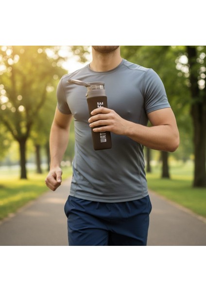 Kılıflı 550 cc Cam Motivasyon Sporcu Matarası – Sağlıklı ve Şık Tasarım | Yerli Üretim | Cam Suluk | fiyatları