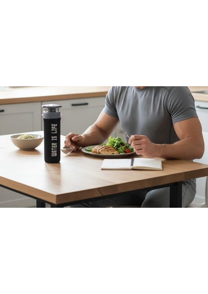 Kılıflı 550 cc Cam Motivasyon Sporcu Matarası – Sağlıklı ve Şık Tasarım | Yerli Üretim | Cam Suluk | modelleri