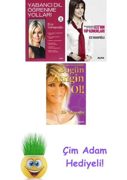 Ece Vahapoğlu 3 Kitap Seti + Çim Adam Hediye