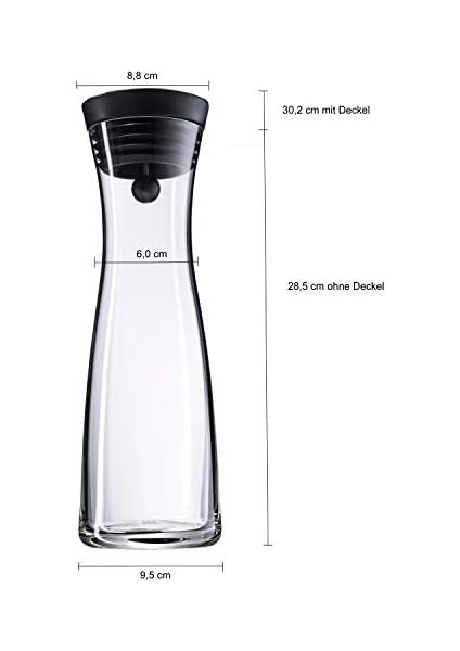 Cam Gümüş Kapaklı Karaf 1 Lt modelleri