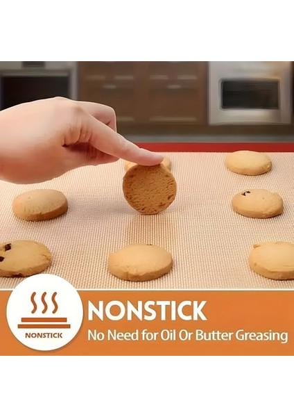 Pişirme Matı, 40X30 Cm, Fırın ve Mikrodalga Uyumlu, Yapışmaz, Bulaşık Makinesi Güvenli, Kırmızı modelleri