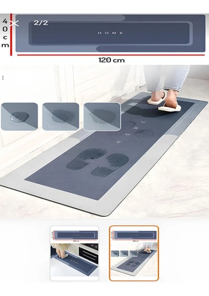 Büyük Boy Uzun Emici Paspas 40X120, Kaymaz Tabanlı, Güçlü ve Dayanıklı