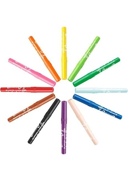 Kids Visa Xl Keçeli 24 Renk, Su Bazlı Mürekkep, Çoğu Kumaştan Çıkar, 3 Yaş ve Üzeri Çocuklar Için Ideal modelleri