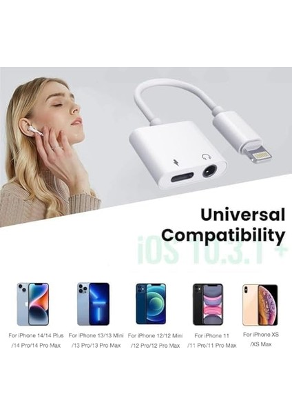ile Uyumlu Kulaklık 2 Si 1 Arada 3,5 mm Kulaklık Bağlantısı Şarj Kablosu Dönüştürücü Cihazı Hem Şarj Etmenizi Hem Kulaklık Veya Aux Kullanabilmenizi Sağlar No 159 fiyatları