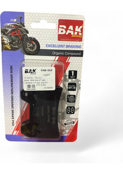 Rks RZ250S Zontes ZT250T-E 250TE Organik Ön Fren Balatası