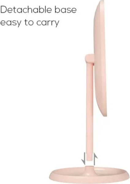 Beyaz Renk Oval Model Işıklı Makyaj Aynası Şarj Edilebilir Dekoratif Ayna fırsatları