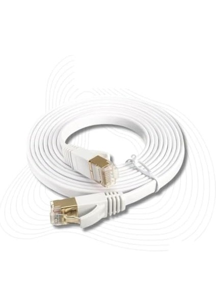5942 Cat7 Modem Internet Kablosu 5 Metre 10GBPS 600MHZ Uçları Fabrikasyon Takılı Bilgisayar Modem Internet Ethernet Kablosu (5 Metre) modelleri