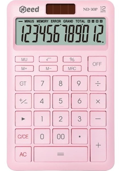ND-30P Pastel Pembe Hesap Makinesi