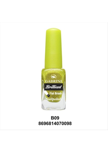 Gabrini Brilliant Flat Brush Oje (Simli Oje)