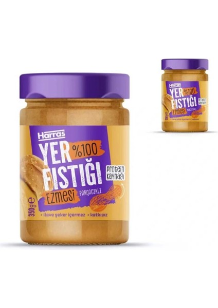 Harras Katkısız %100 Yer Fıstığı Ezmesi 350GR Şeker Ilavesiz