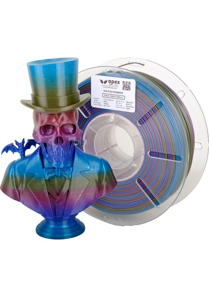 APEX3D Tech Rainbow Pla+ Filament - Cosmic Nebula, 1kg, 1.75MM